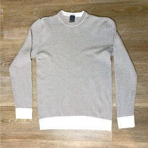 H & M Crew Neck Sweater Tan and Cream Size S